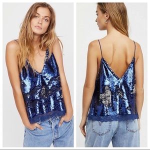 Intimately Free people swinging sequined cami top size XS